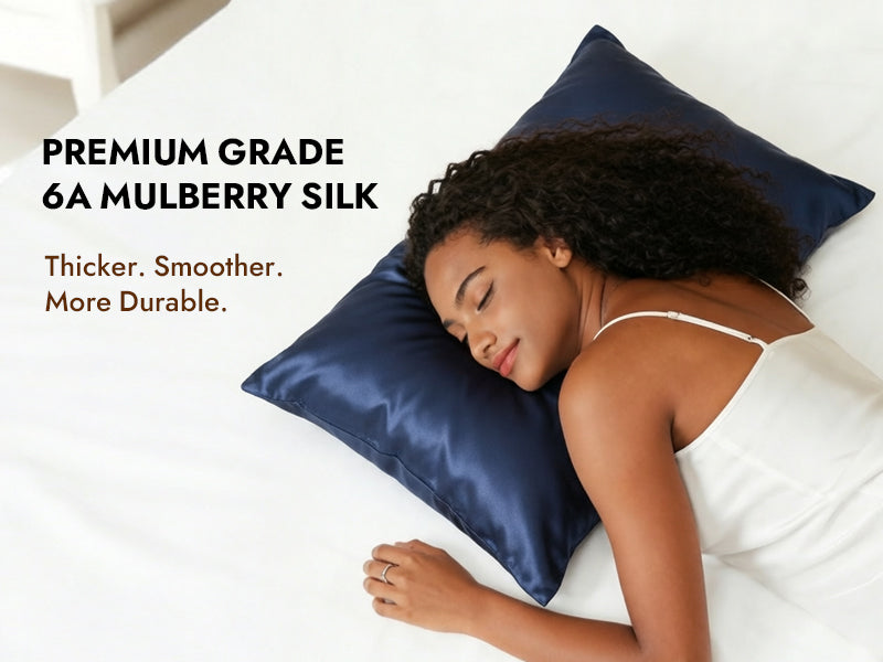 100% Mulberry Silk Pillowcase - Hidden Zipper - Detail 1