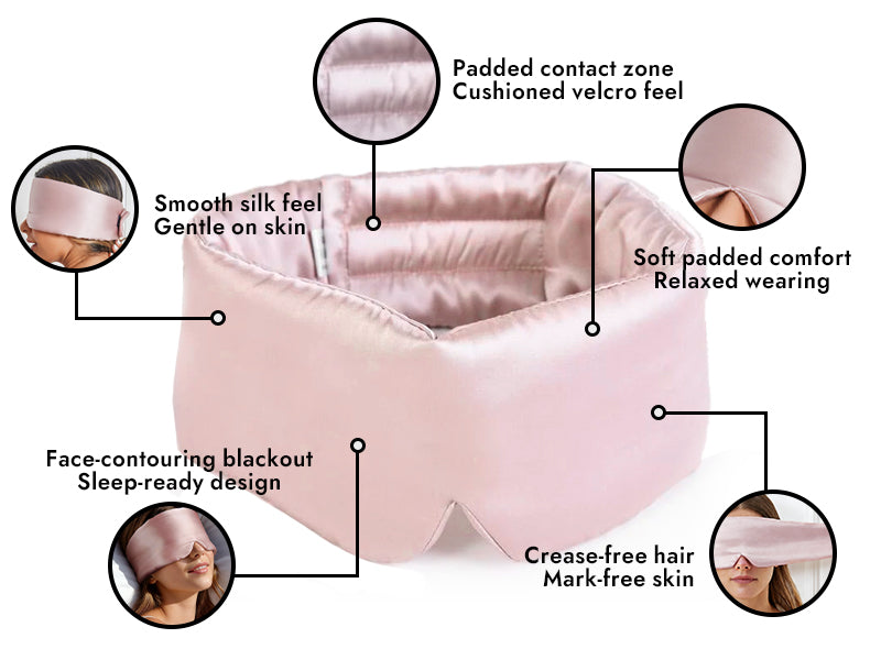 Elegant One Piece 100% Mulberry Silk Sleep Eye Mask - Detail 2