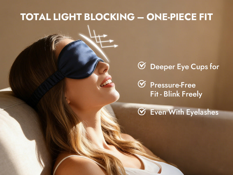 100% Mulberry Silk Sleep Eye Mask with Elastic Band - Detail 2