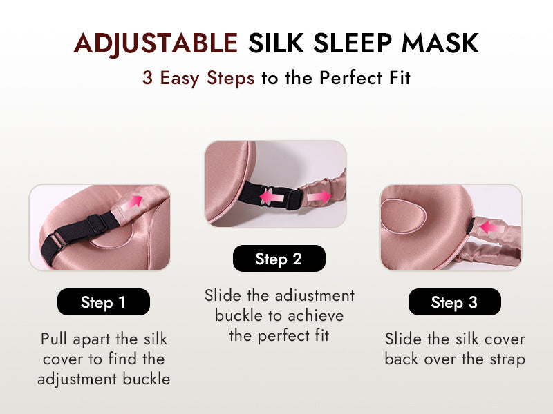 22 Momme 100% Mulberry Silk 3D Sleep Mask With Upgraded Nose Wings - Detail 3