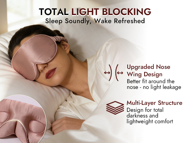 22 Momme 100% Mulberry Silk 3D Sleep Mask With Upgraded Nose Wings - Detail 4
