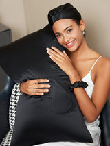[Black] SilkSilky  Pillowcase Sets 001