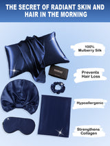 [Dark Blue] SilkSilky  Pillowcase Sets 002