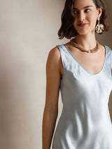 [Light Blue] SilkSilky  Sleeveless Dress 003