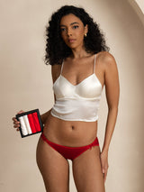 [White+Red] SilkSilky  Panty 003