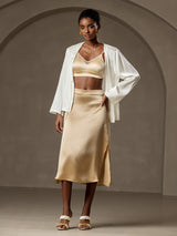 [White] SilkSilky  Long Sleeve Women's Outerwear 006