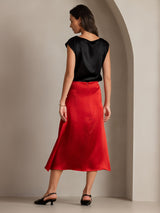 [Wine] SilkSilky  Skirt 002