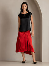 [Wine] SilkSilky  Skirt 004