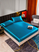 [Teal] SilkSilky  Bedding Set 002