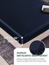 [Dark Blue] SilkSilky  Bedding Set 004