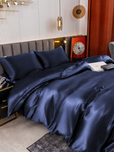 [Dark Blue] SilkSilky  Bedding Set 007