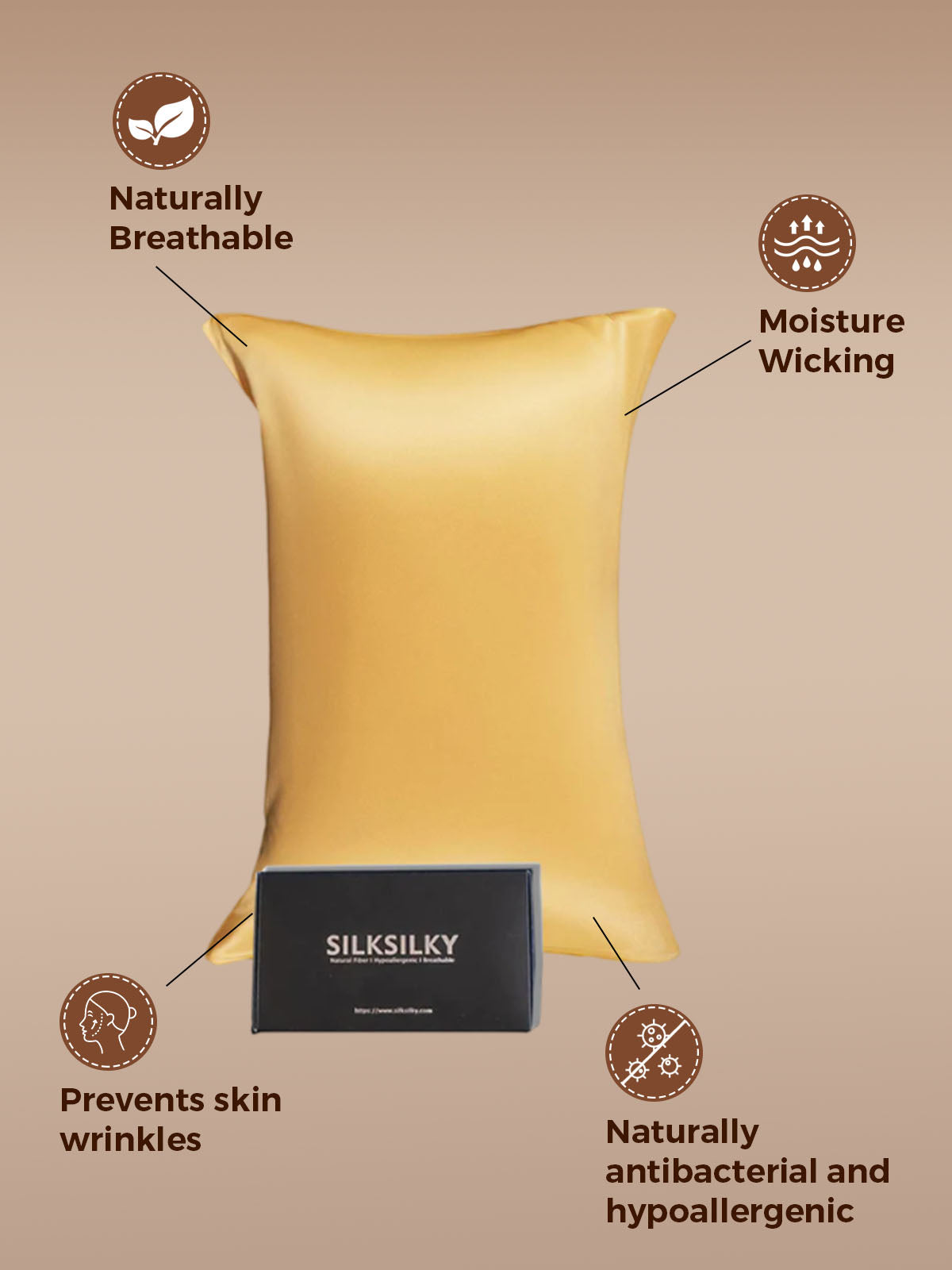 [Champagne] SilkSilky  Pillowcases 002
