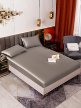 [Gray] SilkSilky  Bedding Set 001