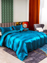 [Teal] SilkSilky  Bedding Set 001