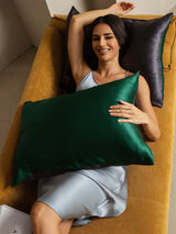 [DarkGreen+DarkGray] SilkSilky  Pillowcases 004