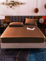 [Coffee] SilkSilky  Bedding Set 002