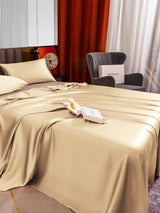 [Beige] SilkSilky  Bedding Set 004