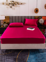 [Wine] SilkSilky  Bedding Set 008