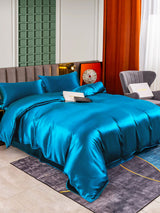 [Teal] SilkSilky  Bedding Set 004