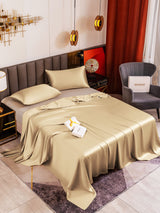 [Beige] SilkSilky  Bedding Set 001