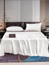 [White] SilkSilky  Bedding Set 001