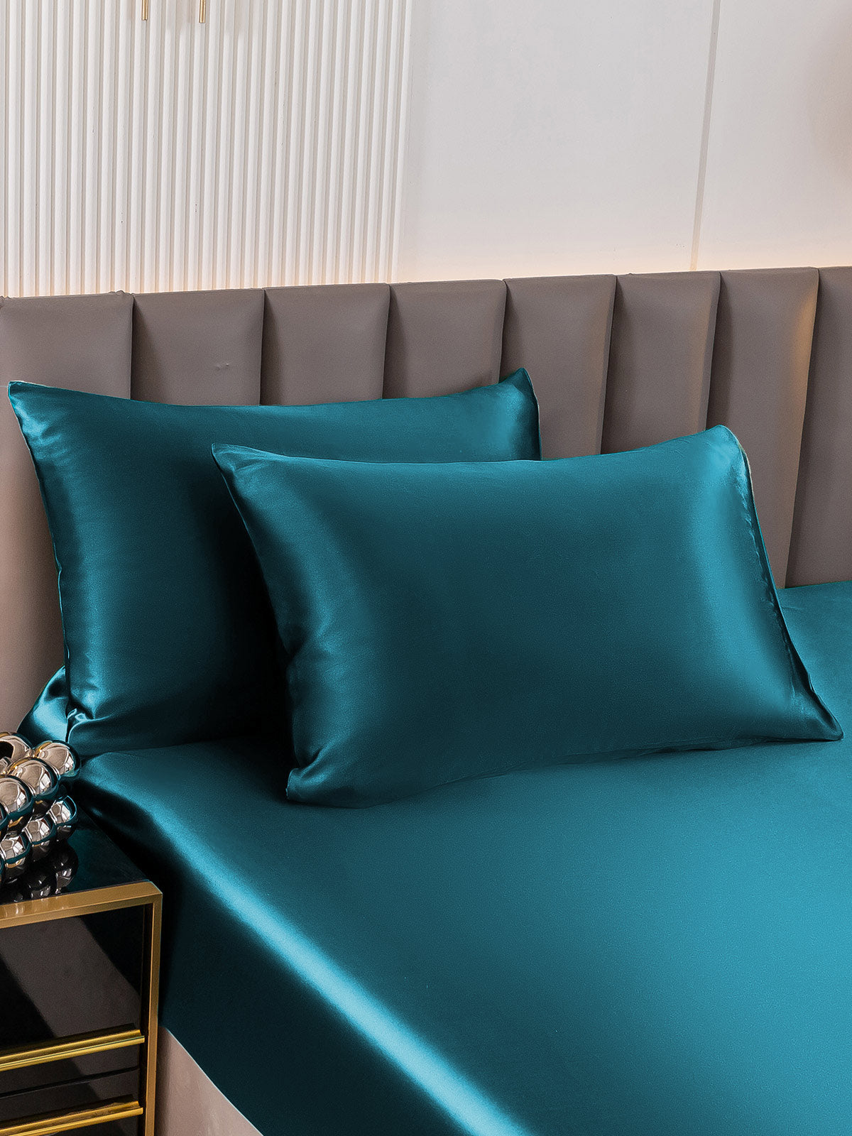 [Teal] SilkSilky  Pillowcases 002