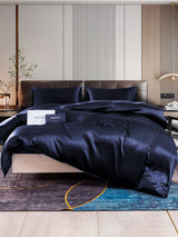 [Dark Blue] SilkSilky  Bedding Set 001