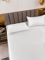 [White] SilkSilky  Bedding Set 005