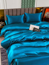 [Teal] SilkSilky  Bedding Set 003