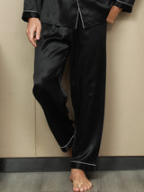 [Black] SilkSilky  Men's Sleep Shorts 001