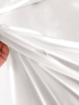 [White] SilkSilky  Bedding Set 005