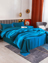[Teal] SilkSilky  Bedding Set 001
