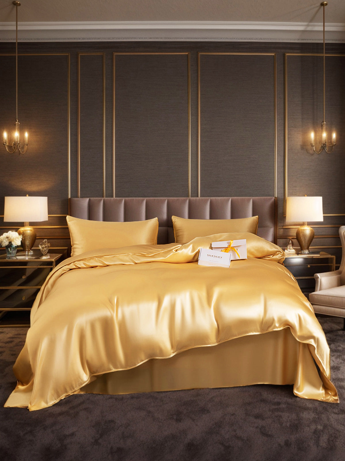 [Champagne] SilkSilky  Bedding Set 001