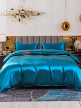 [Teal] SilkSilky  Bedding Set 002