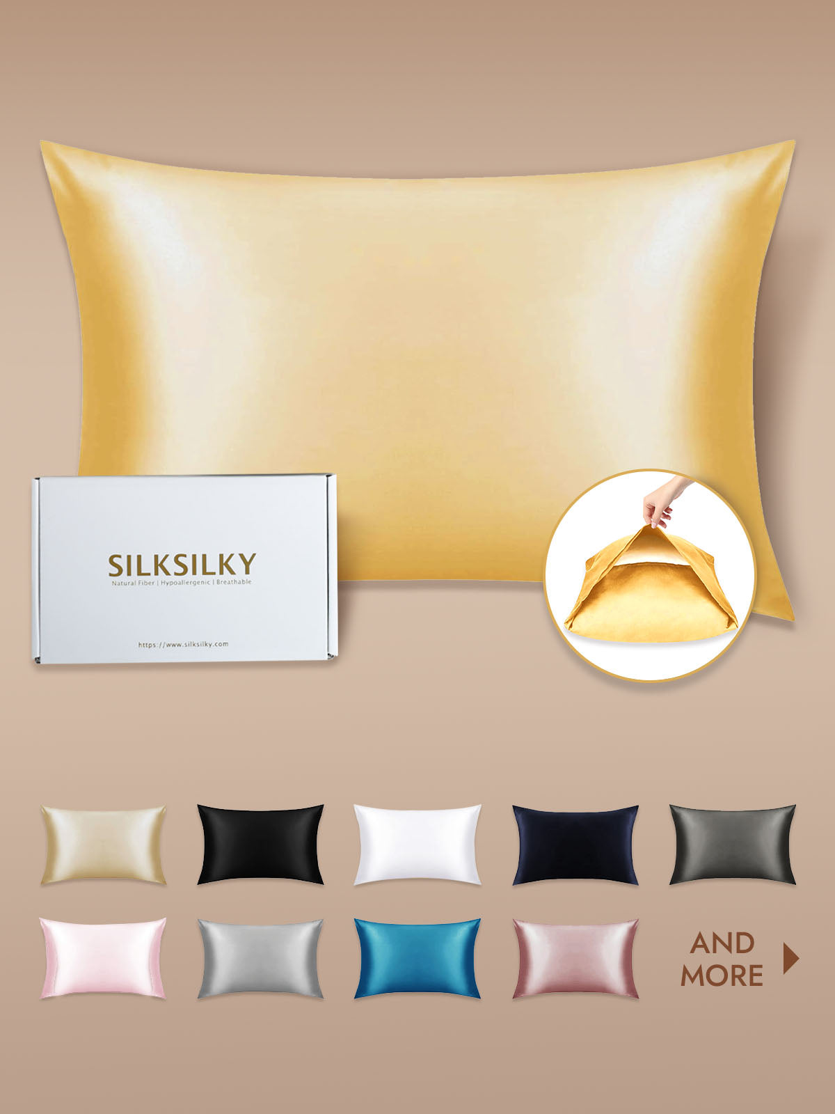 [Champagne] SilkSilky  Pillowcases 001