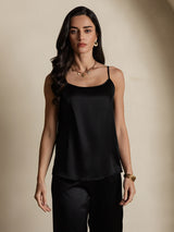 [Black] SilkSilky  Spaghetti Strap Camisole Top 005