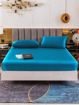 [Teal] SilkSilky  Bedding Set 002