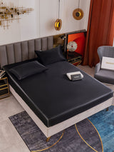 [Black] SilkSilky  Bedding Set 001
