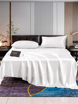 [White] SilkSilky  Bedding Set 001