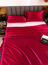 [Wine] SilkSilky  Bedding Set 004